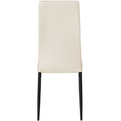 Elegant matgrupp med hög ryggstöd och metallben