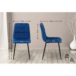 Modern matstol med bekväm stoppning och stabil metallram