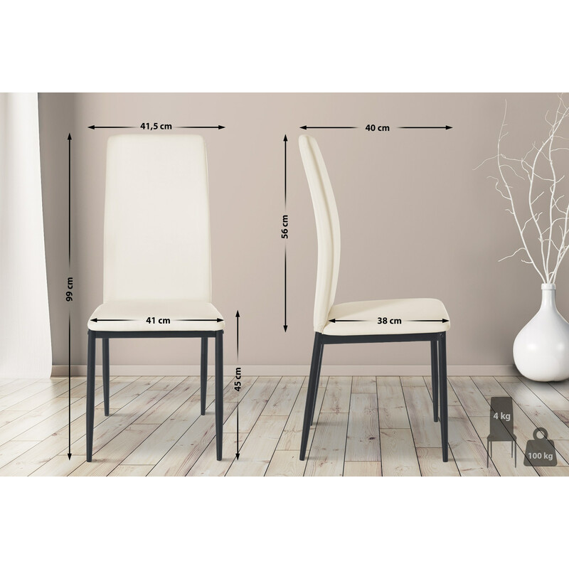 Elegant stolset i sammet eller konstläder för modern inredning