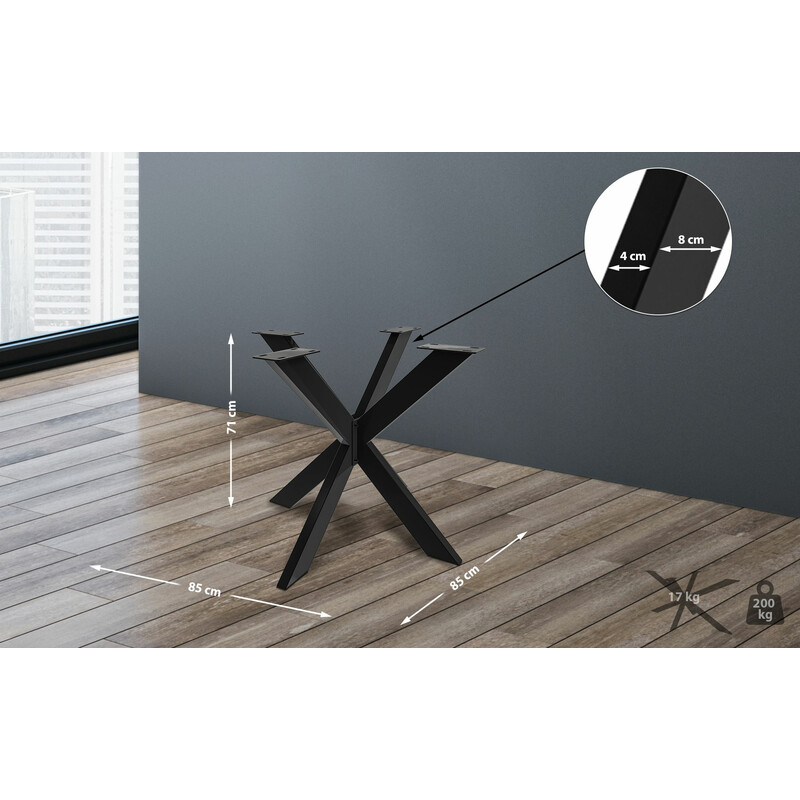 Robusta bordsben i metall för modern och industriell design