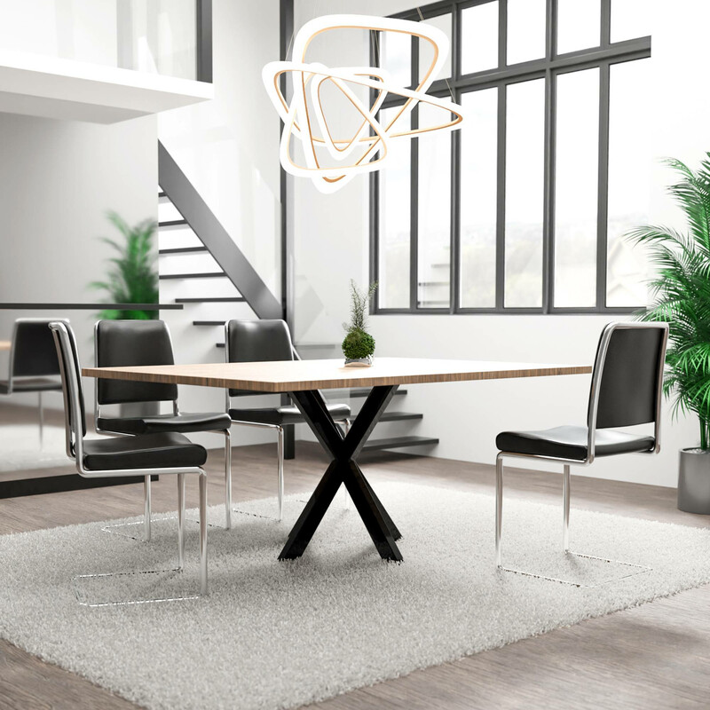 Robusta bordsben i metall för modern och industriell design