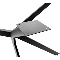 Industriellt bordsstativ i svart stål med hög lastkapacitet