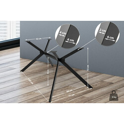 Industriellt bordsstativ i svart stål med hög lastkapacitet