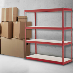 Robust hyllsystem för tung förvaring, justerbar och enkel montering