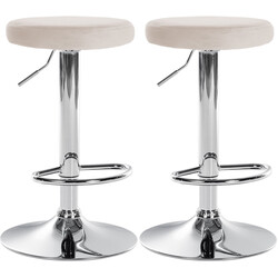 Sammetsklädd barstol med höjdjustering och 360° rotation