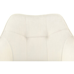 Elegant svängbar matstol med quiltat ryggstöd och metallram