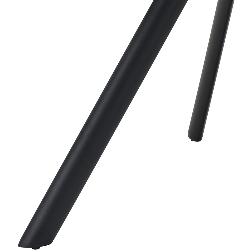 Elegant svängbar matstol med quiltat ryggstöd och metallram