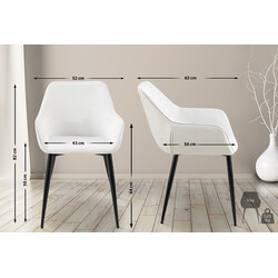 Elegant och bekväm stol med robust metallram