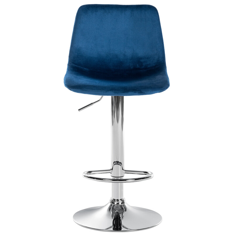 Moderna höjdjusterbara barstolar med sammet och metallram
