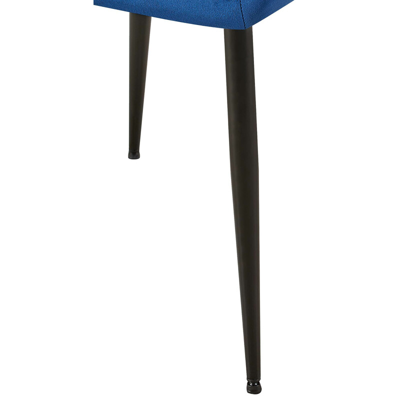 Elegant och bekväm matstol i svart sammet med metallram