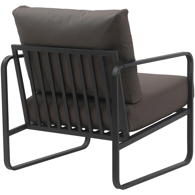 Elegant vilstol i konstläder med robust metallram