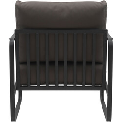 Elegant vilstol i konstläder med robust metallram