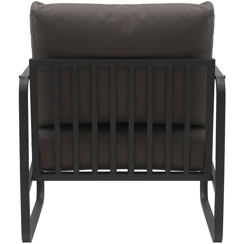 Elegant vilstol i konstläder med robust metallram