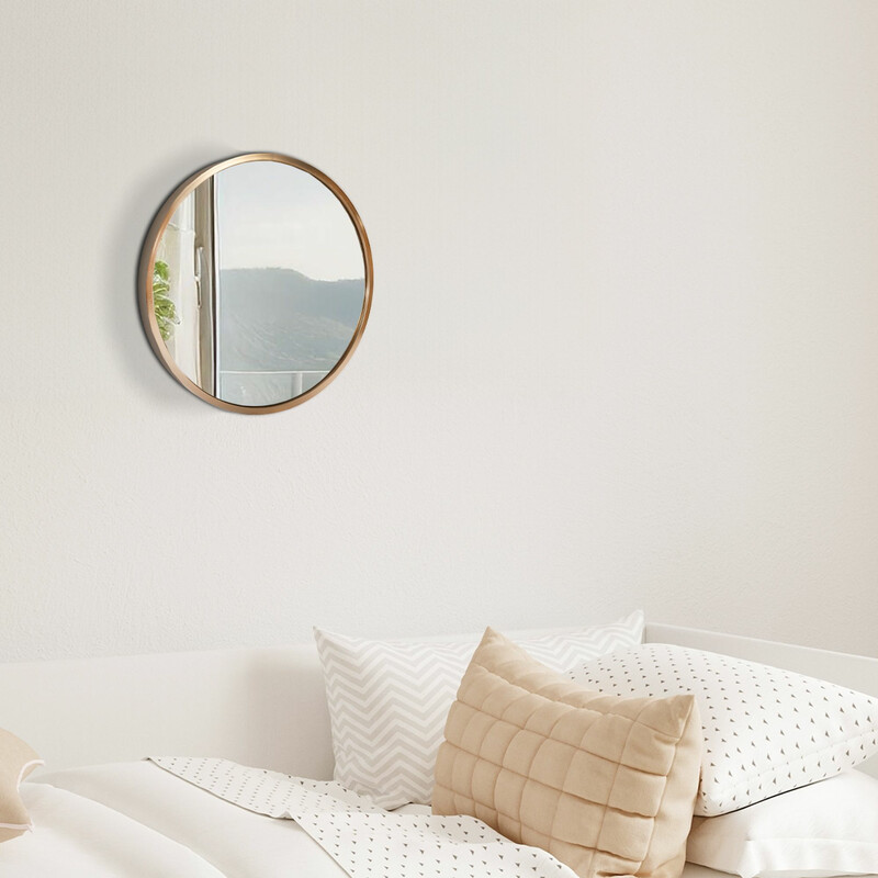 Rund spegel med tunn ram i fyra storlekar