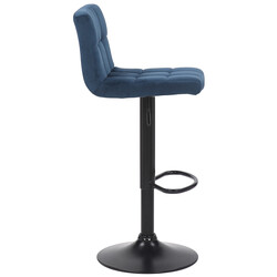 Moderna höjdjusterbara barstolar i sammet med fotstöd