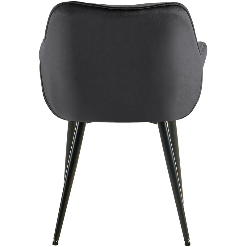 Eleganta och bekväma sammetsstolar med metallram