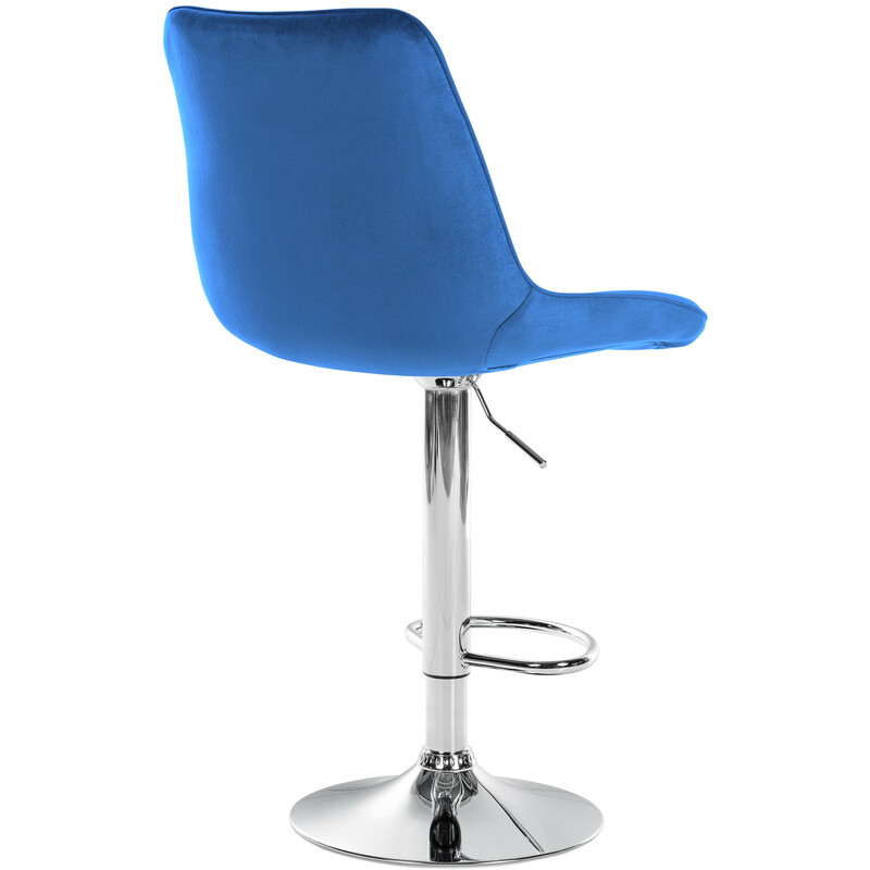 Moderna höjdjusterbara barstolar med sammetsklädsel och metallram