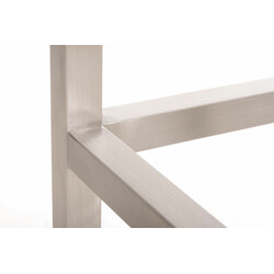 Stilren barstol Taylor E80 i rostfritt stål och tyg