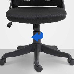 Ergonomisk kontorsstol med justerbart nackstöd och svankstöd