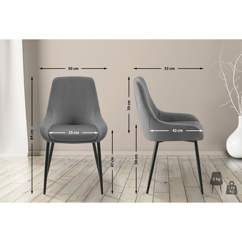 Bekväm och elegant vadderad stol för kök och vardagsrum