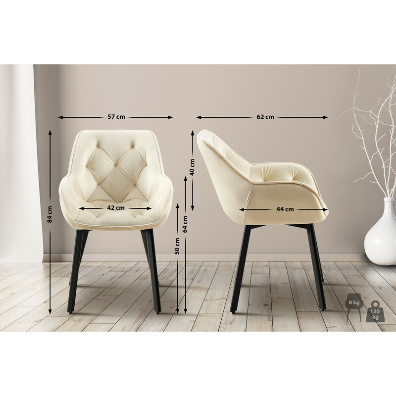 Bekväm och elegant vridbar stol för hemmet