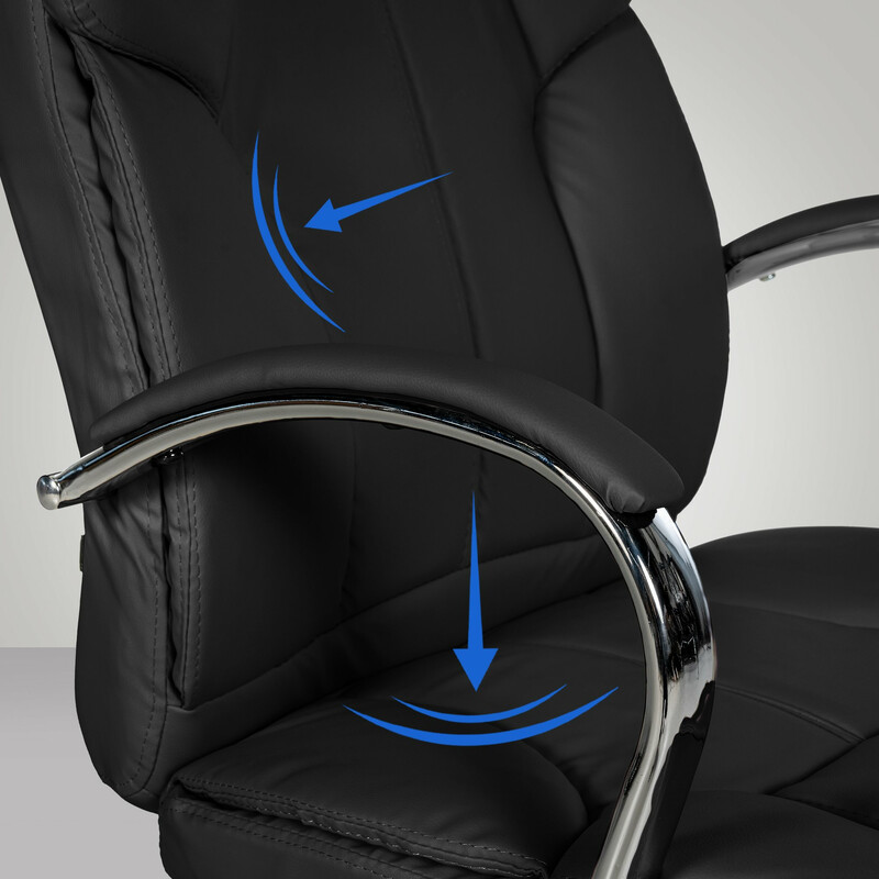 Ergonomisk kontorsstol med justerbar höjd och gungmekanism