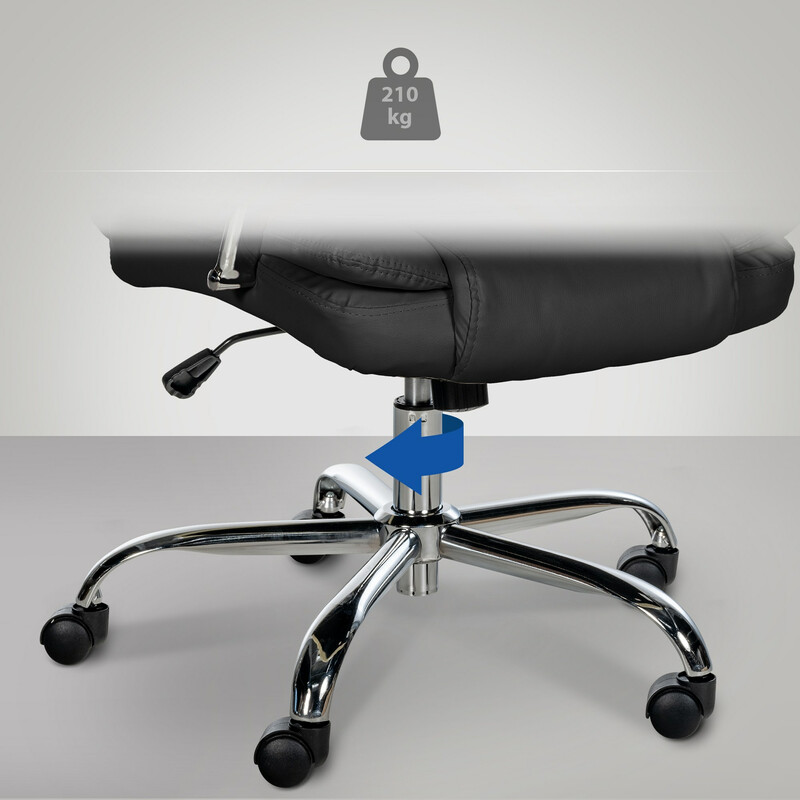 Ergonomisk kontorsstol med justerbar höjd och gungmekanism