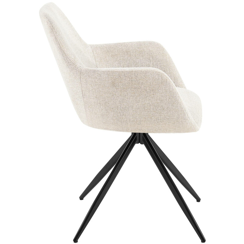 Bekväm vridbar stol med modern design och metallram