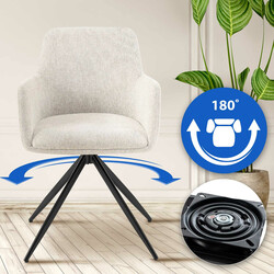 Bekväm vridbar stol med modern design och metallram