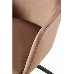 Elegant vridbar matstol i sammet med metallram