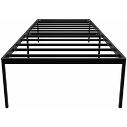 Modern och hållbar metallsäng med förvaringsutrymme