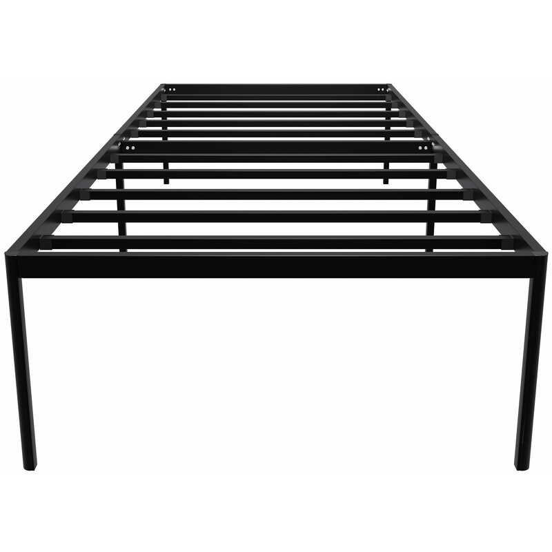 Modern och hållbar metallsäng med förvaringsutrymme