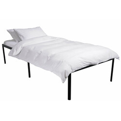 Modern och hållbar metallsäng med förvaringsutrymme