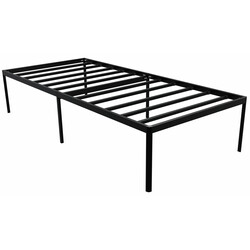 Modern och hållbar metallsäng med förvaringsutrymme