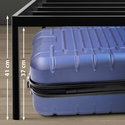 Modern och hållbar metallsäng med förvaringsutrymme