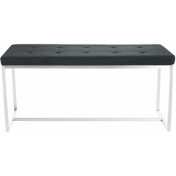 Stilren och elegant bänk med vadderad sits i polyester