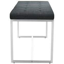 Stilren och elegant bänk med vadderad sits i polyester