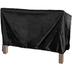 Svart skyddsöverdrag för trädgårdsbänk, vattenavvisande och UV-beständigt