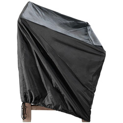 Svart skyddsöverdrag för trädgårdsbänk, vattenavvisande och UV-beständigt