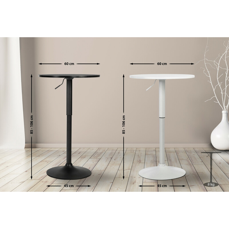 Höjdjusterbart ståbord med stabil metallram och golvskydd