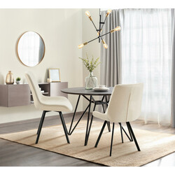 Bekväm och elegant svängbar stol med sammetsklädsel