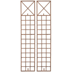 Handgjord järnspaljé med antikpatina för klätterväxter