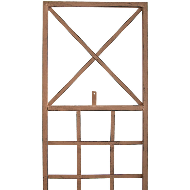 Handgjord järnspaljé med antikpatina för klätterväxter