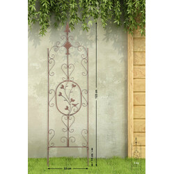 Handgjord järnspaljé med antikpatina för klätterväxter