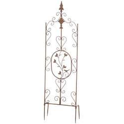 Handgjord järnspaljé med antikpatina för klätterväxter