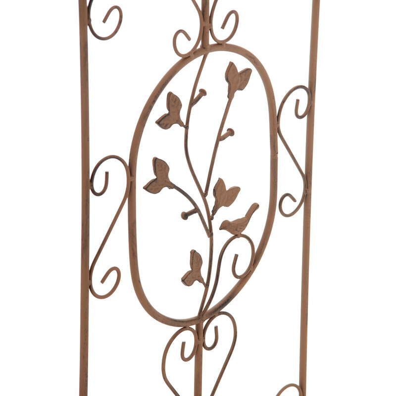 Handgjord järnspaljé med antikpatina för klätterväxter