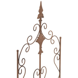 Handgjord järnspaljé med antikpatina för klätterväxter