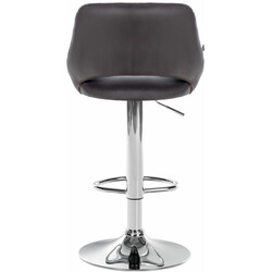 Eleganta justerbara barstolar i konstläder med metallram