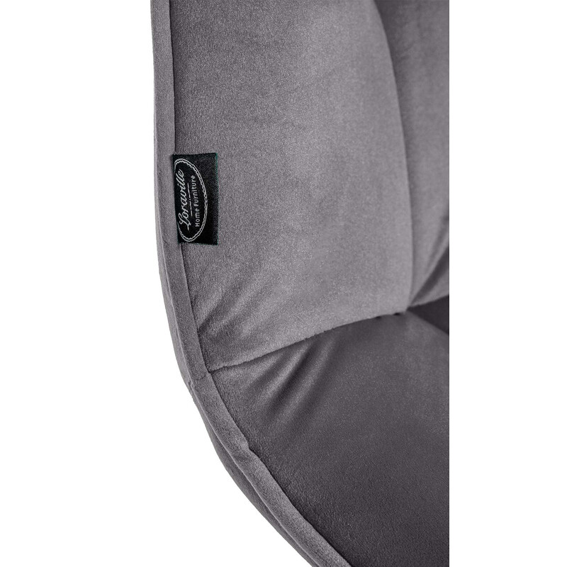 Vermont gungstol i sammet med metallram och golvskydd