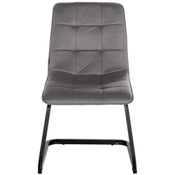 Vermont gungstol i sammet med metallram och golvskydd